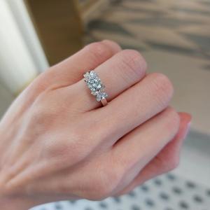 Bague en argent pur S925, luxe exquis, double papillon fantôme, diamant, or 18 carats, incrustation de carbone élevé, tempérament féerique, haut de gamme - Product Image 1