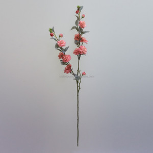 Fleur artificielle réaliste à tige unique, 15 têtes, Camélia Rose Pink Victory, Lys de jade, Racine de mandragore, Fleur de thé de montagne, 90 cm, Noël - Product Image 3