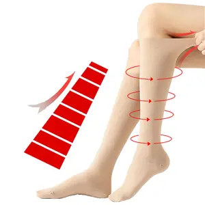 Donne che corrono al ginocchio 20-30mmhg medicale infermieristica Peep-toe calze sportive lunghe calze a compressione atletiche
