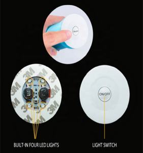 Longstart 2024 nuova vendita calda personalizzata 6cm Bar Party Night Glow LED coppe adesivo sottobicchiere - Product Image 4