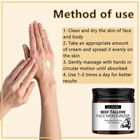 Crème Baume Hydratant Visage et Corps au Suif de Bœuf et Miel, Produits de Soin de la Peau Beautés Nourries à l'Herbe de Marque Privée