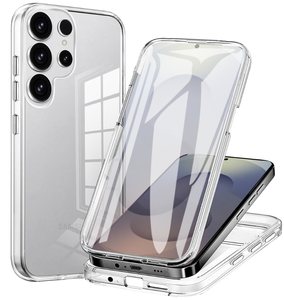 <span class=keywords><strong>Coque</strong></span> de protection <span class=keywords><strong>intégrale</strong></span> antichoc TPU + PC double face avec étui de support d'anneau en plastique pour S25 Ultra/S24/S23/<span class=keywords><strong>S22</strong></span> - Product Image 1