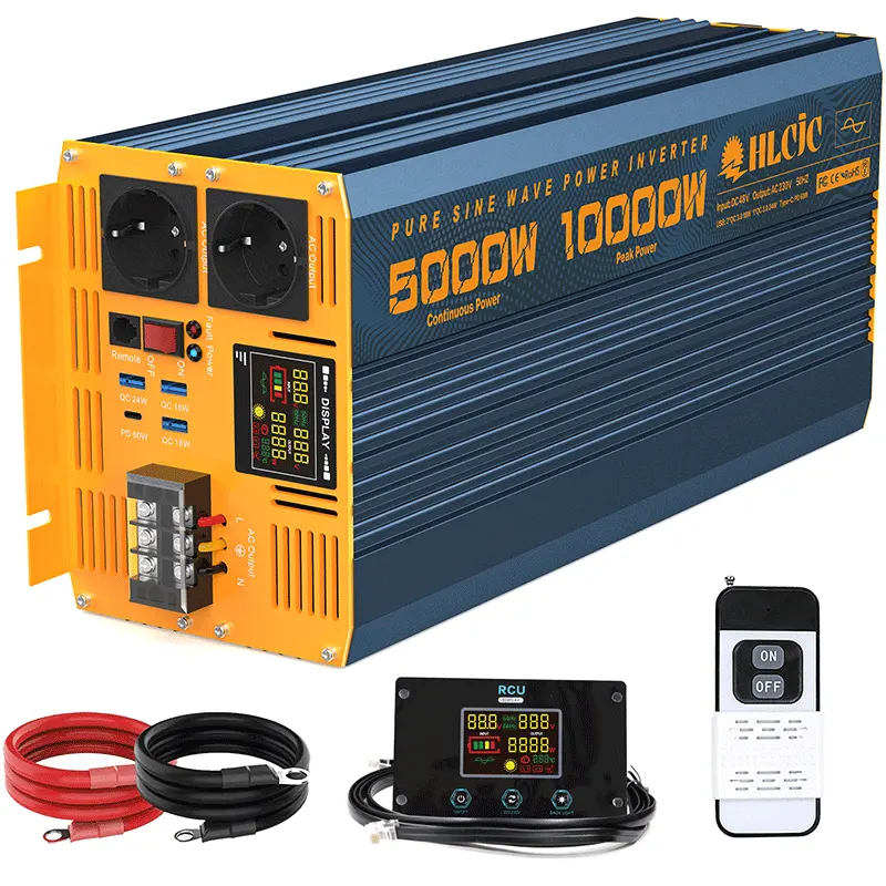 Eu Warehouse Dc 12v 24v 48v To Ac 110v 220v Pure Sine Wave Inverter 5000w 10000w Power Solar Inverter On Sale