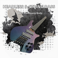Electric Bass Chameleon 7-String Headless Maple Neck Mahogany Body Rosewood Fretboard Passive Closed
