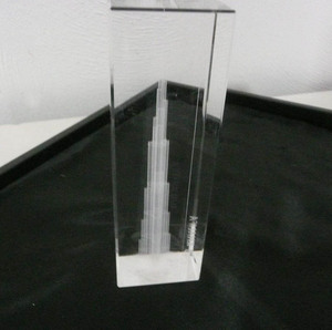 Bloque de Cristal 3D del Burj Khalifa, Cubo Tallado, Pisapapeles MH-F0460 - Product Image 3