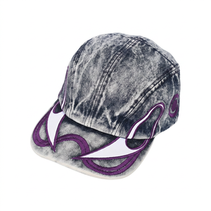 Gorra de Béisbol Unisex de Mezclilla Lavada con Bordado 3D, Estilo Retro, Informal, de 6 Paneles, con Hebilla Metálica - Product Image 4