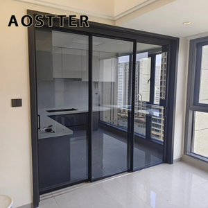Puerta Corredera de Vidrio y Aluminio Blanco Puro AOSTTER con Diseño Minimalista Contemporáneo y Sistema de Deslizamiento Sin Interrupciones para Estudio - Product Image 5