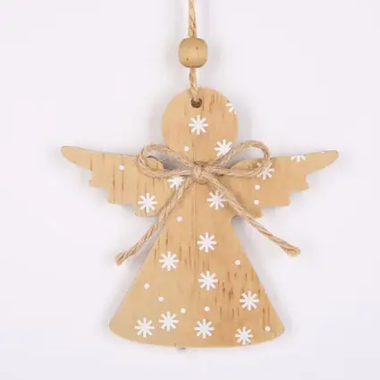 Noel ağacı dekorasyon melek Elk ahşap küçük kolye noel ahşap asılı süs