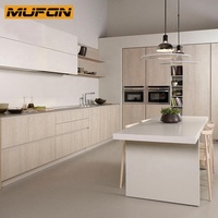 Ensemble de meubles de cuisine en chêne blanc, design en bois, rangement avec tiroirs, fabrication d'armoires de cuisine, prêt à assembler
