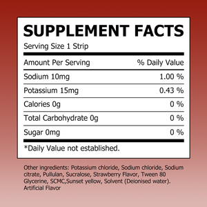 New Hot Selling Electrolyte Oral strips Essential Salts for Movement Energy and Maintain Proper Hydration Balance Oral film - Product Image 2