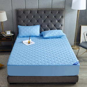 Funda de <span class=keywords><strong>colchón</strong></span> <span class=keywords><strong>impermeable</strong></span> de alta calidad, colores sólidos, acolchada, tamaño doble, Sábana bajera, Protector de <span class=keywords><strong>colchón</strong></span> - Product Image 2