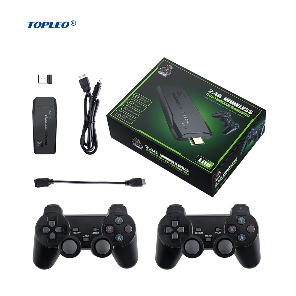 wholesale video game consoles tv 64/128 bit 10000 game console video 4k game stick