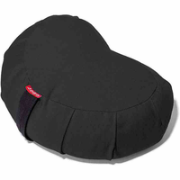 Coussin lune personnalisé avec logo, forme croissant, 100% coton, garnissage polyester, lavable, housse amovible, coussin de méditation