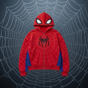 <span class=keywords><strong>Felpa</strong></span> con Cappuccio <span class=keywords><strong>Spider</strong></span>-<span class=keywords><strong>Man</strong></span> per Uomo, Stampa Rossa e Blu, Casual, Lavorata a Maglia, Vestibilità Ampia, Abbigliamento Invernale Traspirante con Tasche in Poliestere/Cotone - Product Image 1