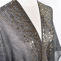 Kimono de luxe scintillant à sequins et franges, ouvert sur le devant - Châle de soirée en maille transparente pour femme, idéal pour mariage et soirée, personnalisable OEM