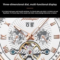 Montre homme Poedagare 1409 automatique mécanique sport étanche avec calendrier