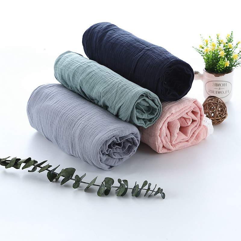 Однотонная хлопковая креповая ткань, чистая хлопковая креповая ткань, материал Seersucker для шитья «сделай сам», лоскутное шитье