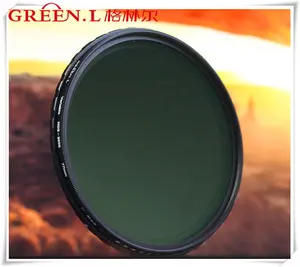 Filtro de lente variável verde. l 67mm, filtro de lente ND2-2000 ° da câmera