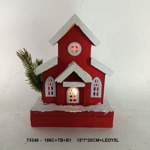 Wholesale Factory Direct LED Light-Up Wooden <strong>Village</strong> <strong>House</strong> Craft for <strong>Christmas</strong> Decoration Popular Style - Product Image 2