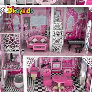 <span class=keywords><strong>Maison</strong></span> <span class=keywords><strong>de</strong></span> poupée en bois classique pour filles, meubles miniatures, LED, avec toboggan W06A442 - Product Image 5