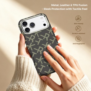 Nueva Funda Magnética de Cuero PU con Textura de Fibra de Carbono para iPhone 17 14 15 16 Pro Max 17 Air, Carga Inalámbrica, Antigolpes - Product Image 2
