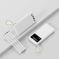 Batterie externe portable mignonne de 10000 mAh pour échantillon, cadeau d'affaires personnalisé, chargeur de téléphone portable en gros