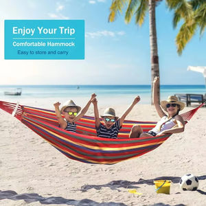 Julyfit di alta qualità appeso doppio cotone amaca da campeggio amaca da giardino amaca portatile - Product Image 4