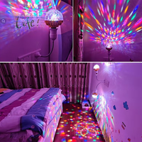 Ampoule de scène LED E27, boule magique en cristal RVB, mini rotative, discothèque, DJ, effet de Noël, ampoule de projecteur