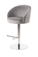 Tabouret de bar moderne à hauteur réglable pivotant avec repose-pieds en velours, chaise de comptoir, mobilier de salle à manger, salon, hôtel, fête, bar, îlot