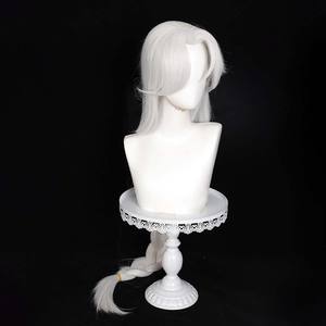 Peluca Larga Blanca con Trenzas para Cosplay de Anime, Carnaval, Halloween, para Mujer, AOKG-222 - Product Image 2