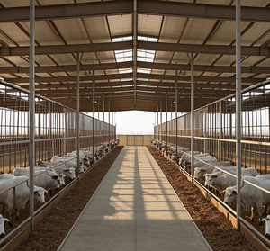Structure en acier préfabriquée moderne légère à faible coût mouton chèvre ferme grange maison vache hangar cheval ferme bétail bâtiment <span class=keywords><strong>de</strong></span> ferme - Product Image 5