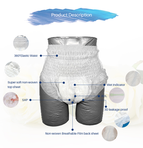 Culotte en plastique super douce jetable pour incontinence, taille plus, couche médicale pour adultes, vente en gros - Product Image 1