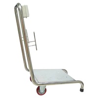Chariot de piscine en acier inoxydable 304 argenté pour machine de nettoyage sous-marin par aspiration, facile à déplacer