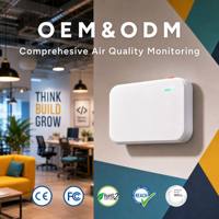 Aeropulse A100 Smart Modbus RS485 PoE NDIR CO2 H2S NH3 Sensor Multifuncional de Presión, Humedad e IAQ para Baños Públicos y Oficinas Inteligentes, con Certificación CE/FCC