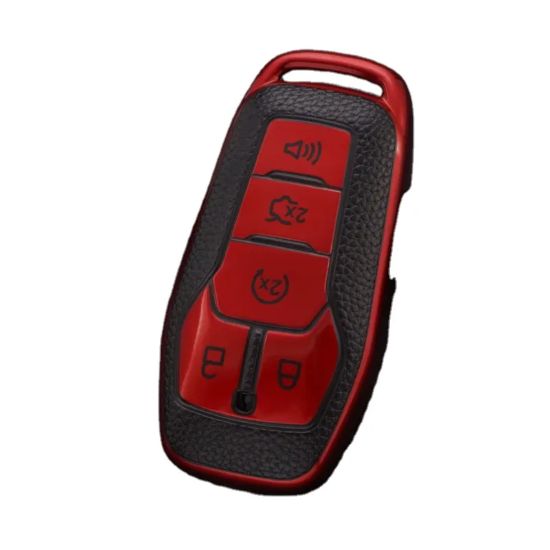 Car Remote Key Cover Protective TPU Holder Leather Case Box Accessories Keychain Shell Bag for Mondeo Edge Explorer Mustang
