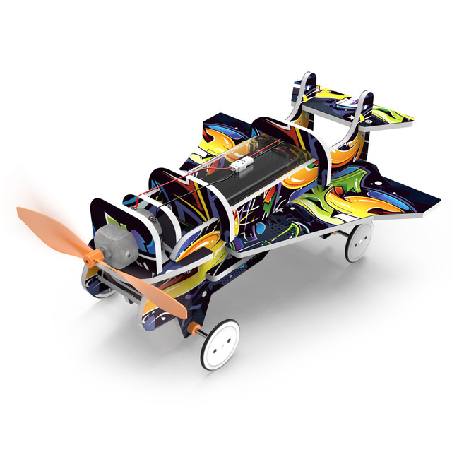 Wholesale Children's DIY Air-powered Plane Science Craft STEM Kindergarten Teaching Aid Education Toy Material Kit