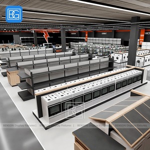 Tích hợp tường hiển thị đồ nội thất thiết bị lịch thi đấu âm thanh hình ảnh đứng điện tử bán lẻ bố trí nội thất cửa hàng Hiện đại giá - Product Image 1