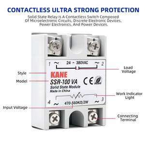 SSR-100VA SCR-100VA単相ソリッドステート電圧レギュレータリレーモジュール2W 200 ~ 560KΩ Output24 ~ 380VAC <span class=keywords><strong>FOTEK</strong></span>ソリッドステートリレー - Product Image 2