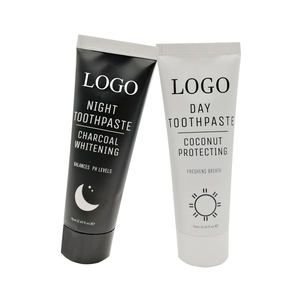 New Set Fluoride Free <strong>Teeth</strong> Whitening <strong>Coconut</strong> White <strong>Paste</strong> Black Charcoal Day and Night Toothpaste - Product Image 4