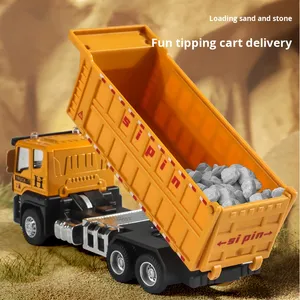 Hợp kim kỹ thuật xe diecast Mô hình xe tải máy xúc trộn Xe Tải Cẩu tipper Digger van kim loại ma sát xe ô tô đồ chơi cho trẻ em - Product Image 4