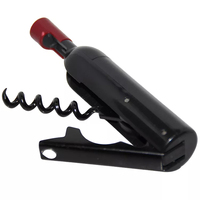 Tire-bouchon magnétique en métal pour bouteille de vin, mini-tire-bouchon, ouvre-bouteille facile à utiliser pour la maison ou le bar, noir