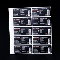 Étiquette autocollante en vinyle auto-adhésive avec impression de codes-barres et emballage personnalisé Étiquette de produit UV étanche à code QR noire