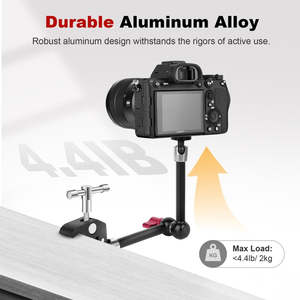 Mechrig Super Clamp en aluminium avec vis 1/4'' et bras articulé réglable de <span class=keywords><strong>11</strong></span>'' pour flash/lumière LED/microphone/caméra d'action - Product Image 5