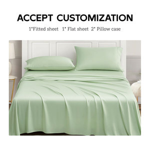 Ready to Ship Blue Bamboo Bedding Set Fast Delivery Multi-color Optional Eco-friendly <strong>Sheets</strong> <strong>Small</strong> MOQ for Retail - Product Image 3
