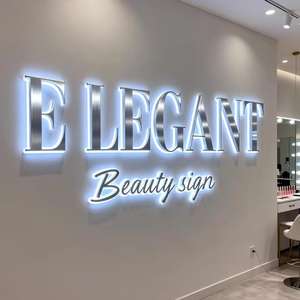 Letrero Luminoso LED de Metal Acrílico para Tienda de Empresa, Letrero con Letras Retroiluminadas, Logotipo 3D Personalizado, Letrero Luminoso LED para Negocios en Exteriores - Product Image 1