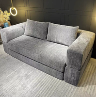 Canapé d'angle moderne de luxe pour salon, forme carrée, 2 à 3 places, en velours côtelé, emballé sous vide compressé, rembourrage en éponge, pour usage hôtelier