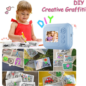 Appareil <span class=keywords><strong>photo</strong></span> instantané pour enfants avec lampe torche LED intégrée, compatible dropshipping, 18 langues, idéal pour les garçons et les filles, cadeaux de fête - Product Image 4