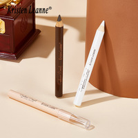 Crayon de maquillage pour les yeux multifonctionnel en bois, pratique, imperméable, pour sourcils, eye-liner et contouring, durable, lisse