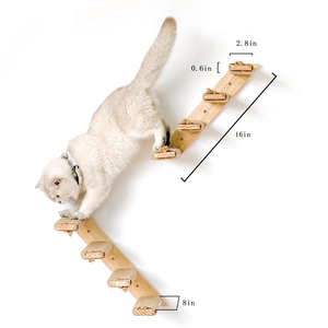 ชั้นวางติดผนังรูปแมว4ขั้น2แพ็คพร้อมเชือกป่านศรนารายณ์บันไดปีนเขาติดผนังประหยัดพื้นที่สำหรับแมวติดตั้งง่ายเฟอร์นิเจอร์แมว - Product Image 3