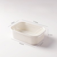 Boîte rigide en papier kraft recyclé épais et jetable pour plats à emporter, sushis, pique-niques, écologique et de qualité alimentaire
